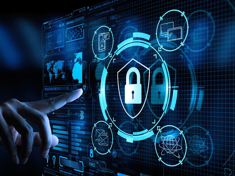 Biểu tượng xác minh KYC với các giấy tờ tùy thân và dấu tích an toàn.